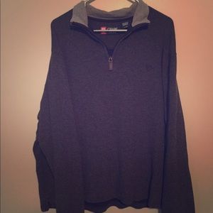 Chaps jacket leather zipper sz L